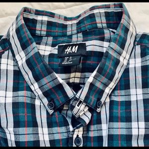 H&M Oxford Plaid Button Down Shirt